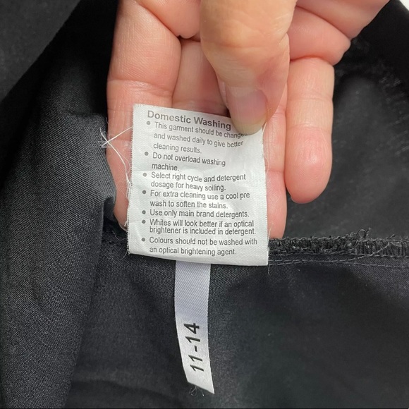 DENNY'S Chef Jacket Size M Euro M Asia L Black Long Sleeve Double Breasted - Picture 7 of 9